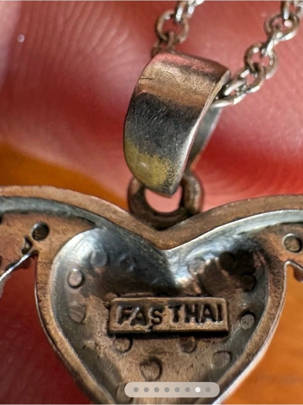 925 Thai Silver Double Heart Pendant Necklace Layered Hearts - Picture 7 of 7